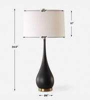Uttermost 30360 Nocturnal Black Table Lamp
