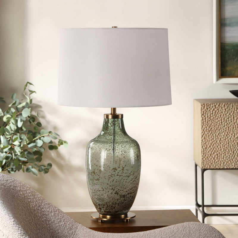 Uttermost 30418-1 Chianti Olive Glass Table Lamp