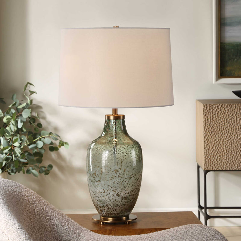 Uttermost 30418-1 Chianti Olive Glass Table Lamp