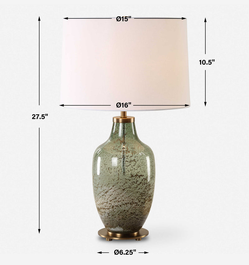Uttermost 30418-1 Chianti Olive Glass Table Lamp