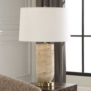 Uttermost 30409-1 Aubrey Travertine Table Lamp