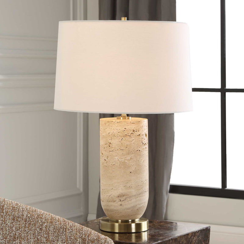 Uttermost 30409-1 Aubrey Travertine Table Lamp