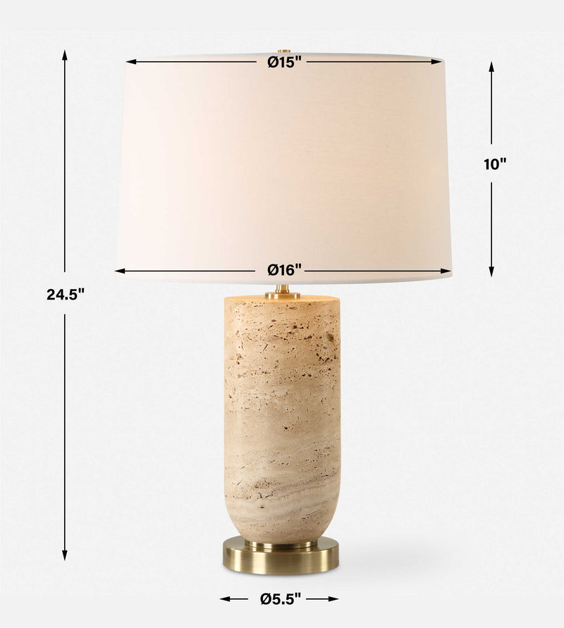 Uttermost 30409-1 Aubrey Travertine Table Lamp