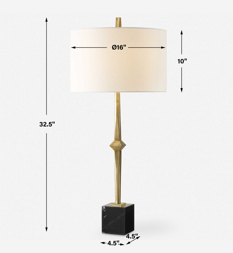 Uttermost 30410 Suranne Antique Brass Table Lamp