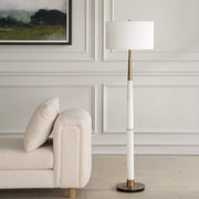 Uttermost 30374 Faro White Marble Floor Lamp
