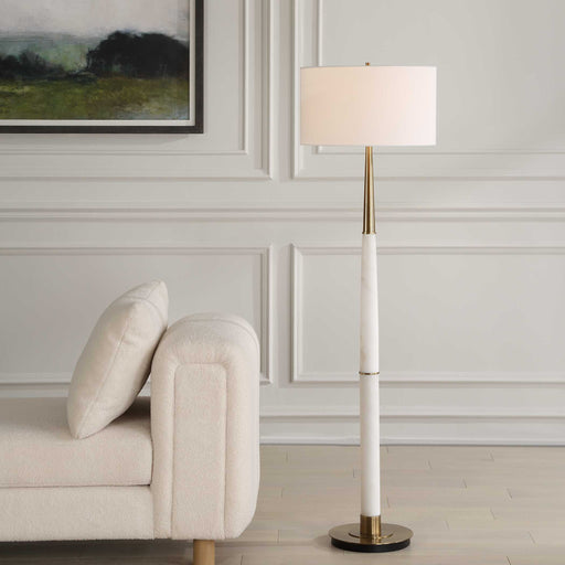 Uttermost 30374 Faro White Marble Floor Lamp