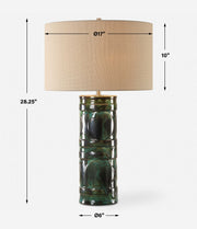 Uttermost 30396 Loch Green Glaze Table Lamp