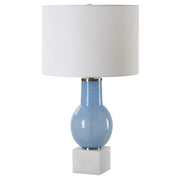 Uttermost 30297-1 Clear Sky Blue Glass Table Lamp