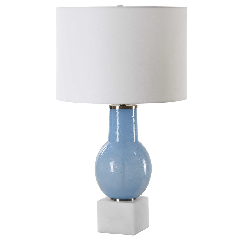 Uttermost 30297-1 Clear Sky Blue Glass Table Lamp