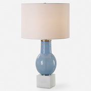 Uttermost 30297-1 Clear Sky Blue Glass Table Lamp