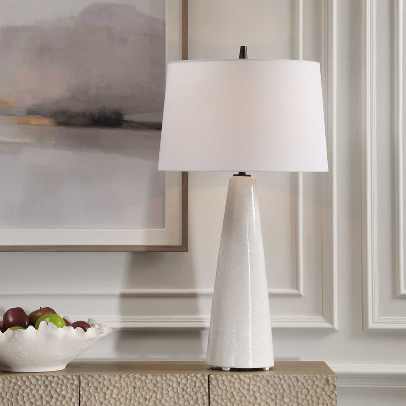 Uttermost 30319 Loire Ivory Glaze Table Lamp