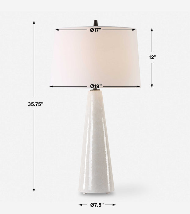 Uttermost 30319 Loire Ivory Glaze Table Lamp