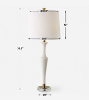 Uttermost 30343-1 Colette White Stone Table Lamp