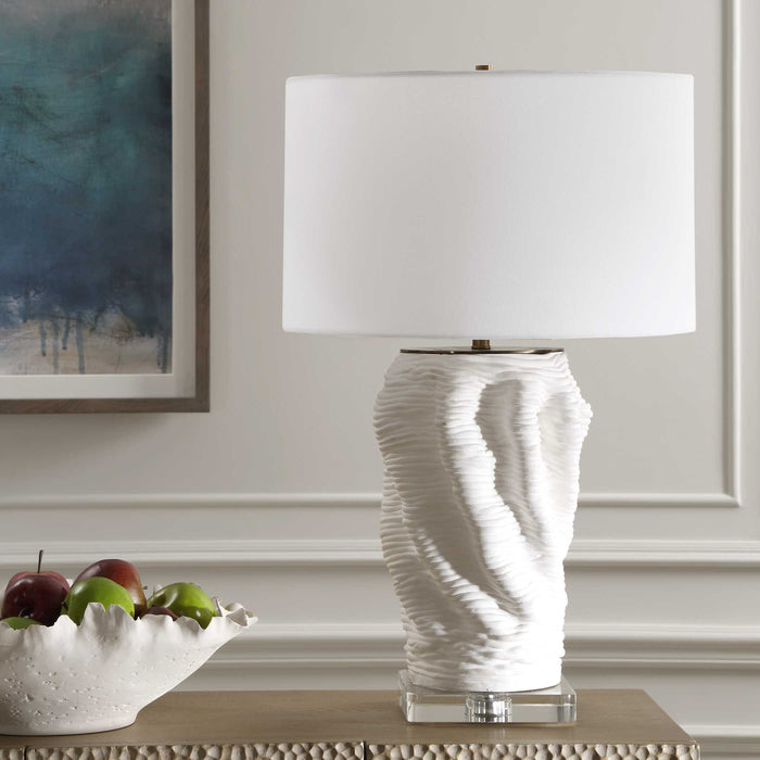 Uttermost 30296-1 Stratified White Table Lamp