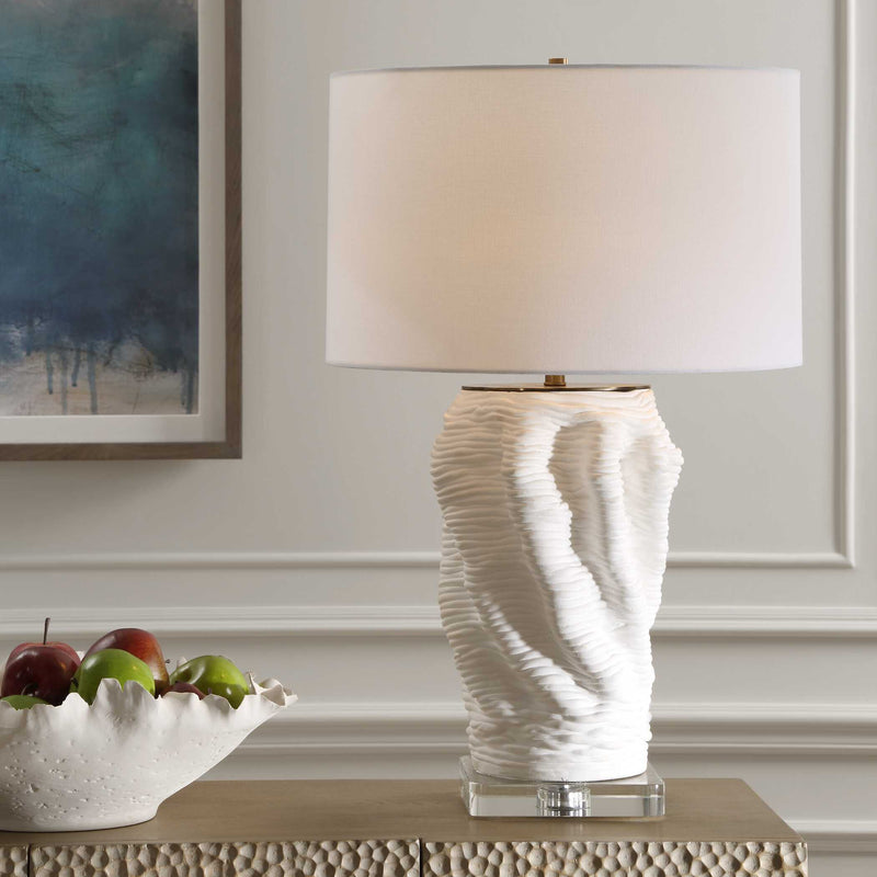 Uttermost 30296-1 Stratified White Table Lamp