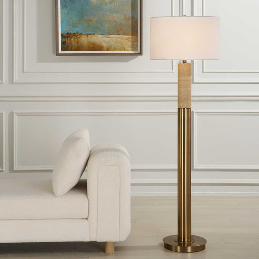 Uttermost 30294 Knox Travertine Floor Lamp