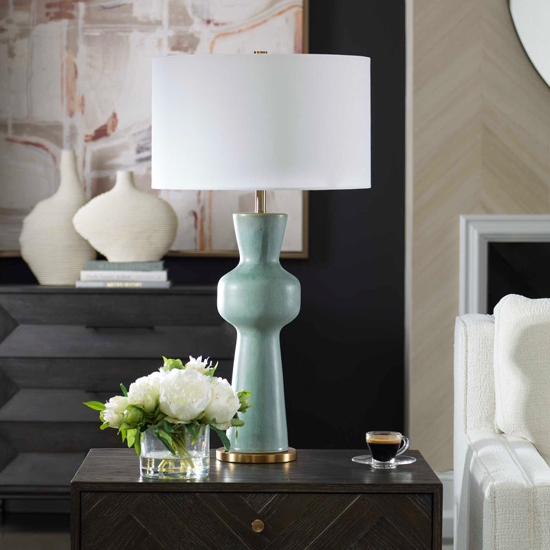 Uttermost 30382-1 Pollard Slate Green Table Lamp