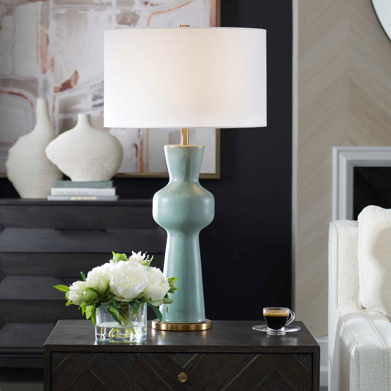 Uttermost 30382-1 Pollard Slate Green Table Lamp