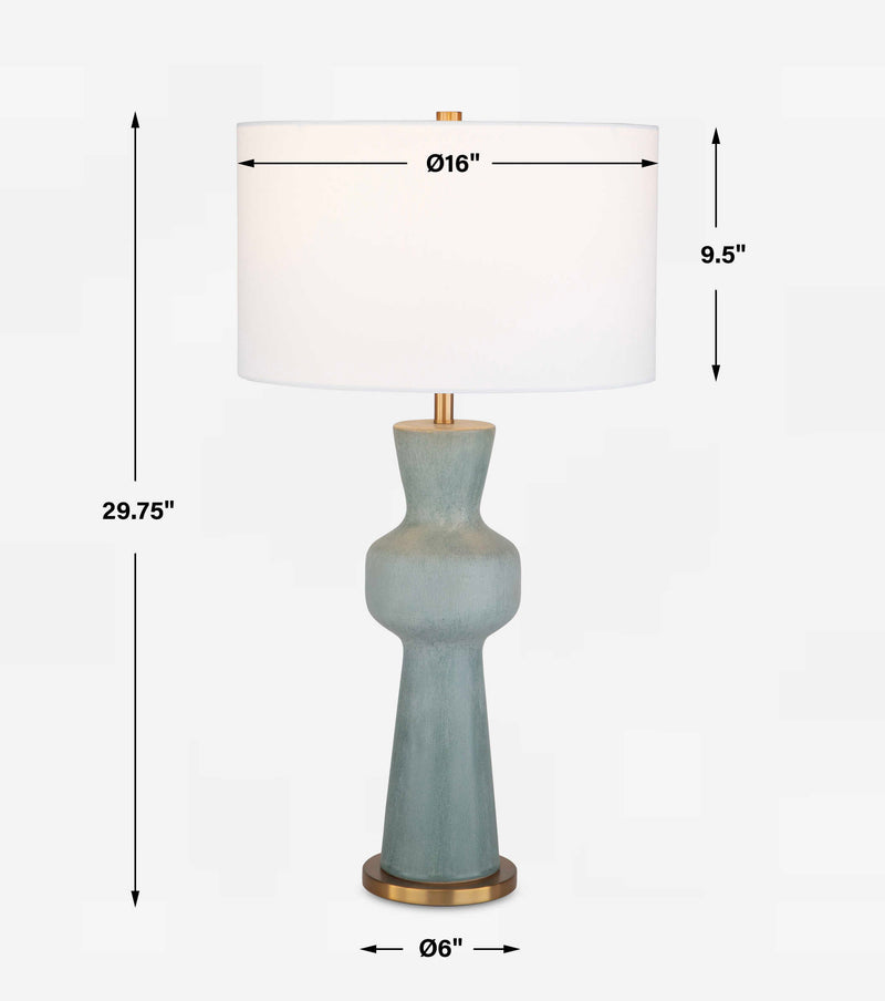 Uttermost 30382-1 Pollard Slate Green Table Lamp