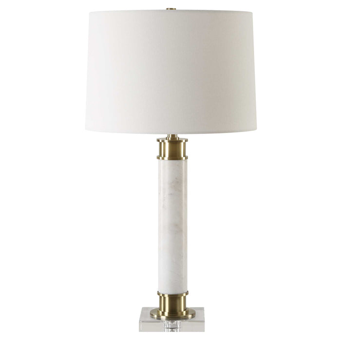 Uttermost 30401-1 Plinth White Marble Table Lamp