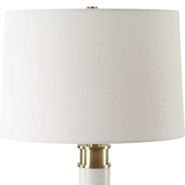 Uttermost 30401-1 Plinth White Marble Table Lamp