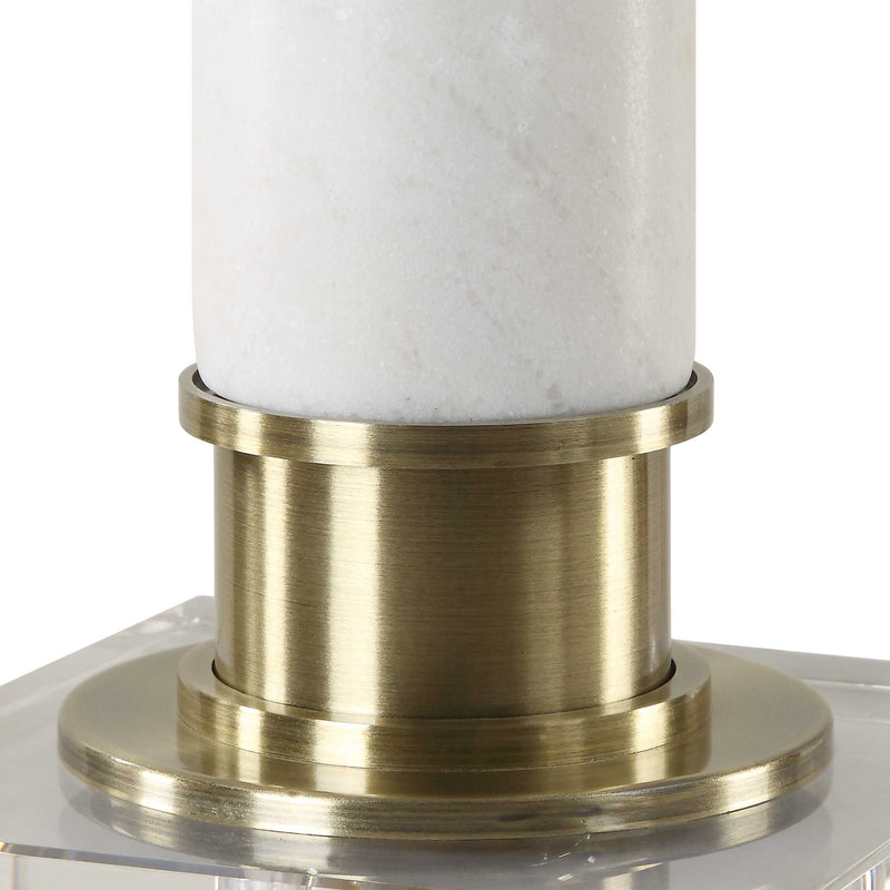 Uttermost 30401-1 Plinth White Marble Table Lamp