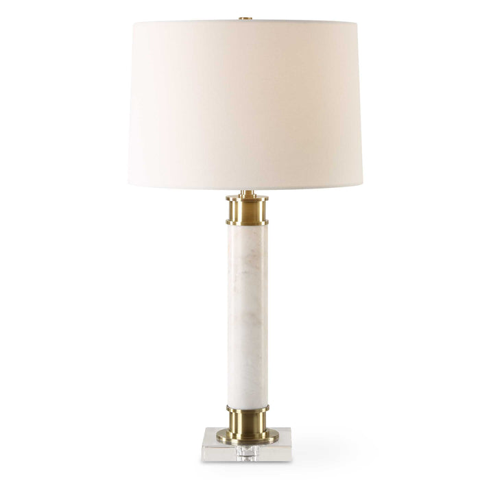 Uttermost 30401-1 Plinth White Marble Table Lamp