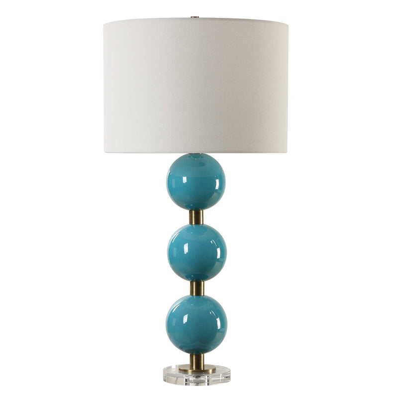 Uttermost 30362-1 Palawan Blue Glaze Table Lamp