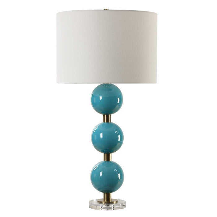 Uttermost 30362-1 Palawan Blue Glaze Table Lamp