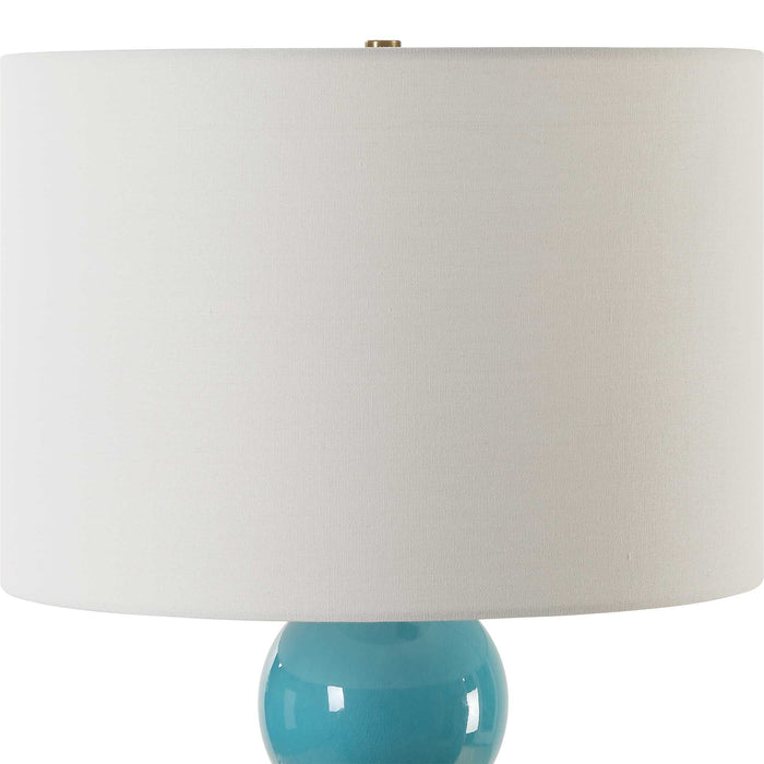 Uttermost 30362-1 Palawan Blue Glaze Table Lamp