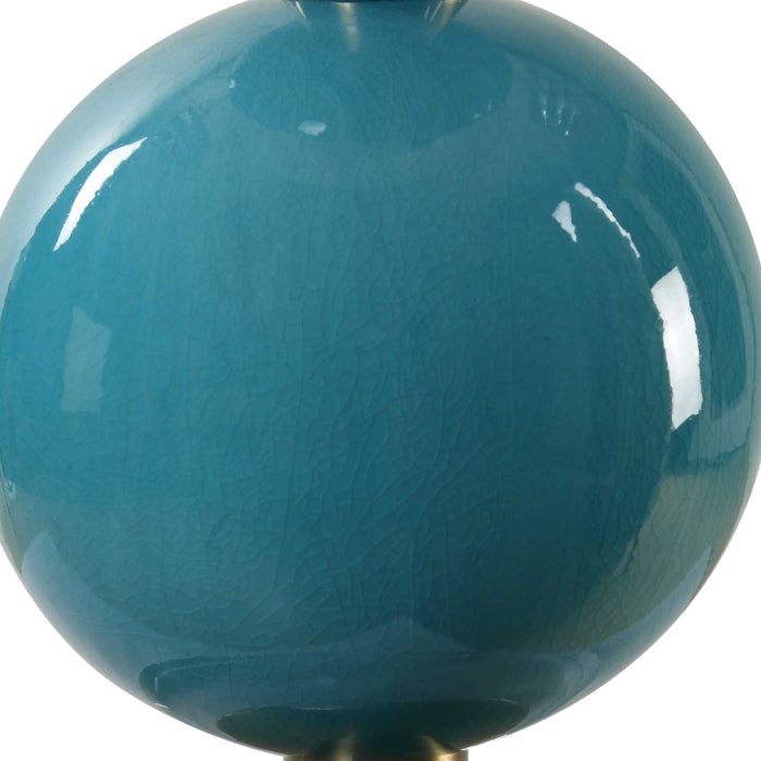 Uttermost 30362-1 Palawan Blue Glaze Table Lamp
