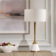 Uttermost 30365 Avola White Marble Table Lamp