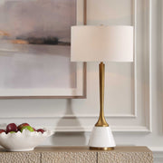 Uttermost 30365 Avola White Marble Table Lamp