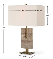 Uttermost 30402 Turning Point Travertine Table Lamp