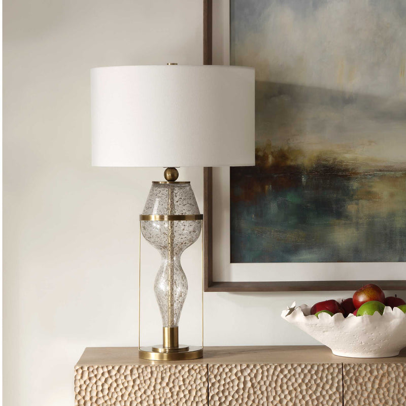 Uttermost 30405 Out Of Time Seeded Glass Table Lamp