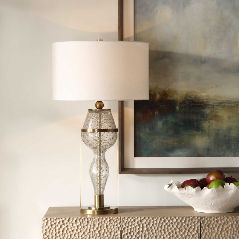 Uttermost 30405 Out Of Time Seeded Glass Table Lamp