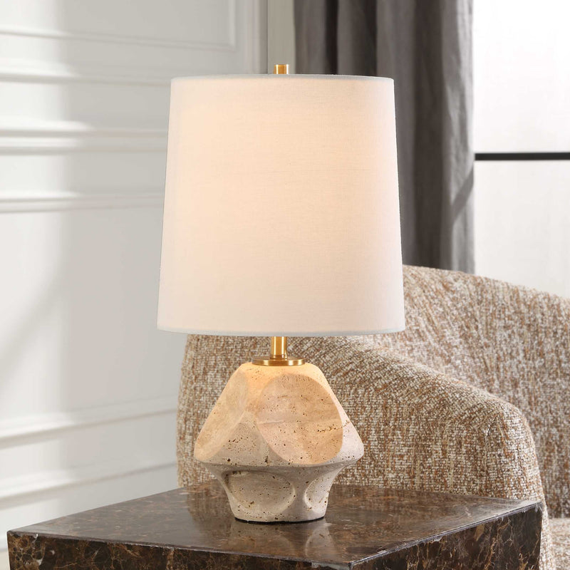 Uttermost 30414-1 Indent Travertine Accent Lamp