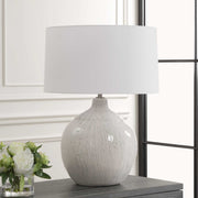 Uttermost 30411 Dribble White Glaze Table Lamp