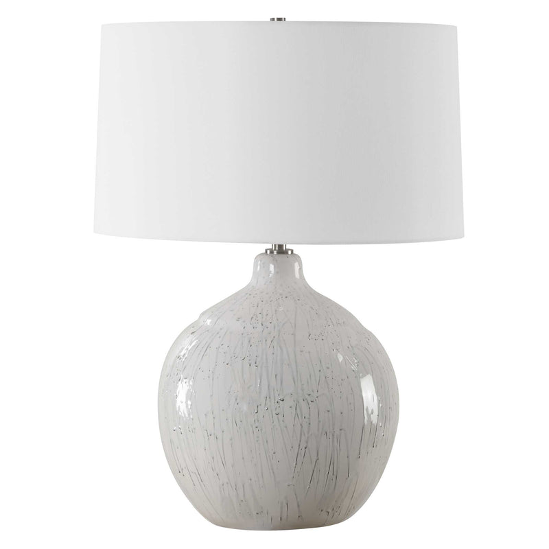 Uttermost 30411 Dribble White Glaze Table Lamp