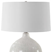 Uttermost 30411 Dribble White Glaze Table Lamp