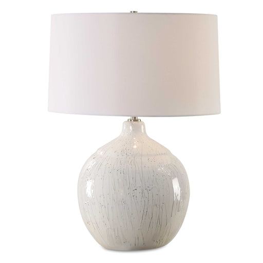 Uttermost 30411 Dribble White Glaze Table Lamp