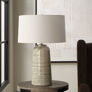 Uttermost 30412 Strata Tan Glaze Table Lamp