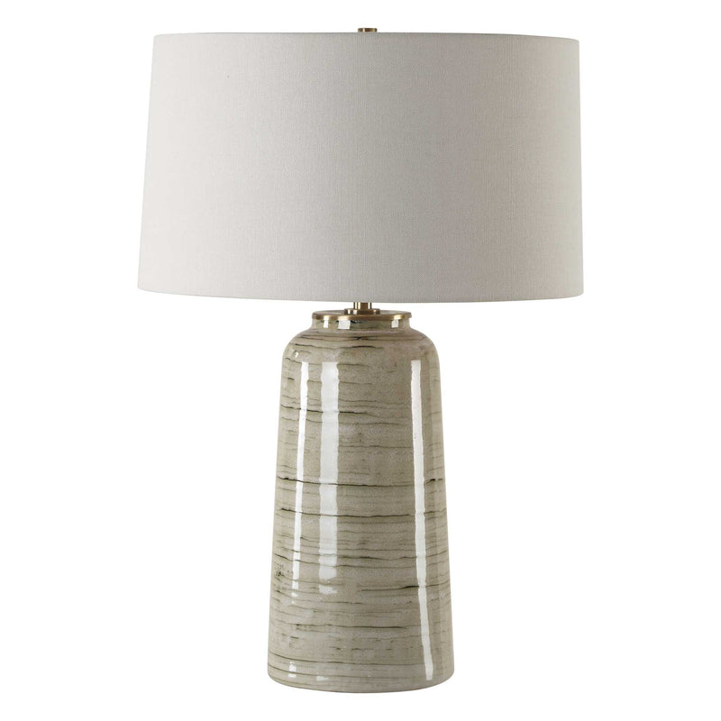 Uttermost 30412 Strata Tan Glaze Table Lamp