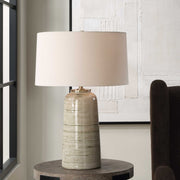 Uttermost 30412 Strata Tan Glaze Table Lamp
