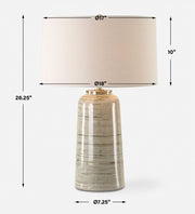 Uttermost 30412 Strata Tan Glaze Table Lamp