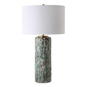 Uttermost 30350 Meltdown Ivory Teal Table Lamp