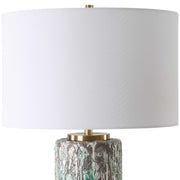 Uttermost 30350 Meltdown Ivory Teal Table Lamp