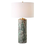 Uttermost 30350 Meltdown Ivory Teal Table Lamp