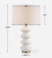 Uttermost 30389-1 Liora White Table Lamp