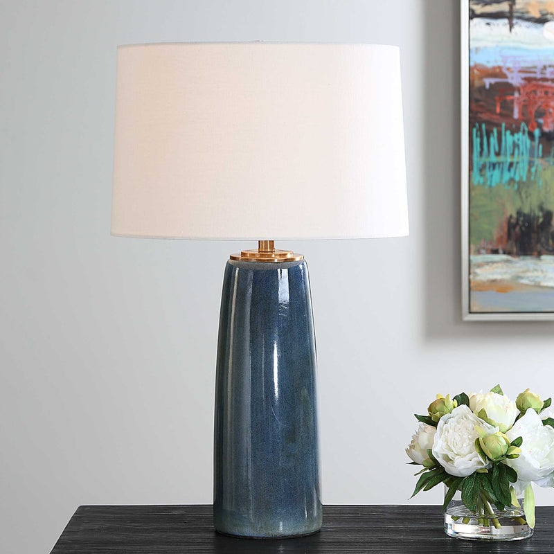 Uttermost 30363-1 Submerged Deep Blue Table Lamp